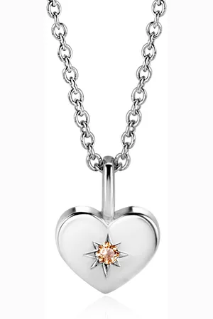 ZinZi NOVEMBER hanger 12mm zilveren hart geboortesteen citrien zirconia (zonder collier)