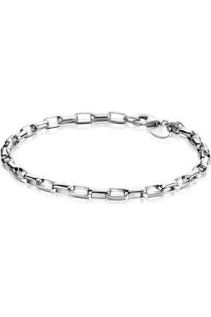 ZinZi Zilveren schakelarmband met rechthoekige schakels 3,8mm breed 20cm ZIA2514