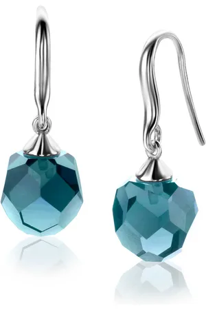 ZinZi 27mm zilveren oorhangers met beads ZIO266B