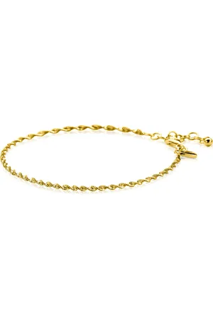 ZinZi Gold plated zilveren singapore armband met glinsterende gedraaide schakels 1,9mm breed 17-20cm ZIA2585G