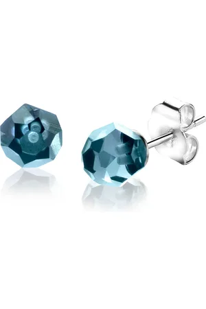 ZinZi 6mm zilveren oorknoppen met beads ZIO1317B