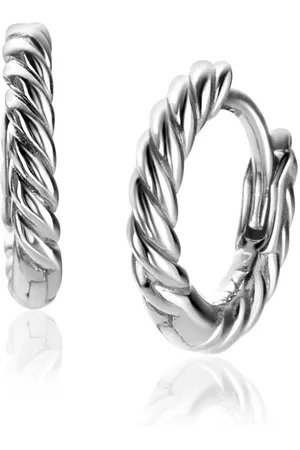 ZinZi 12mm zilveren oorringen met gedraaide buis van 2mm breed, met luxe klapsluiting ZIO2545