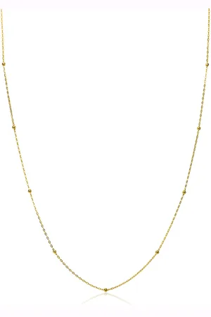 ZinZi Gold 14 krt gouden schakelkettinkje met bolletjes 1,5mm breed, lengte 42-45cm ZGC502