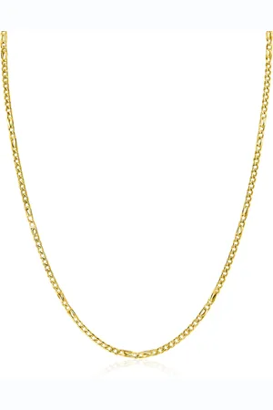 ZinZi Gold 14 karaat gouden massieve gourmet ketting met valkenoog schakels 2mm breed 41-43cm ZGC498