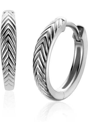 ZinZi 15mm zilveren oorringen met veertjesmotief 3mm breed en luxe klapsluiting ZIO2644