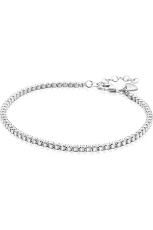 ZinZi Zilveren tennis armband 2,5mm breed en bezet met witte zirconia