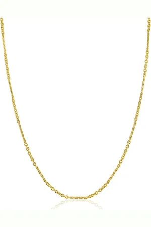 ZinZi Gold 14 karaat gouden massieve ketting met bewerkte gedraaide staafjes en fijne jasseron schakels 2mm breed 41-43cm ZGC500