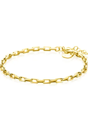 ZinZi Gold plated zilveren armband met venetiaanse schakels 3mm 16,5-19,5cm ZIA2587