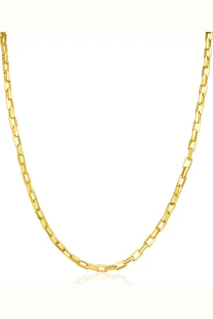 ZinZi Gold plated zilveren ketting met venetiaanse schakels 3mm breed 42-45cm ZIC2587