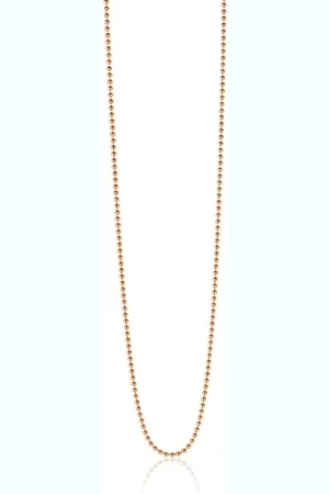ZinZi 45cm zilveren bolletjes ketting rosé verguld ZILC-B45R